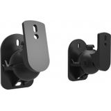 Allteq - Luidsprekerbeugel - Zwart - Verstelbaar - Set van 2