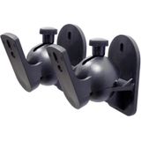 Allteq - Luidsprekerbeugel - Zwart - Verstelbaar - Set van 2