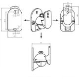 Allteq - Luidsprekerbeugel - Zwart - Verstelbaar - Set van 2