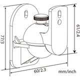 Allteq - Luidsprekerbeugel - Zwart - Verstelbaar - Set van 2