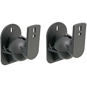 Allteq - Luidsprekerbeugel - Zwart - Verstelbaar - Set van 2