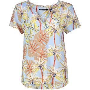 Elmyra - Top - Lichtblauw, Wit, Beige, Mosterd Geel, Oranje - Crêpe Viscose