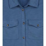 Eira - Jerseyjurk - Blauw - Modal/Polyester Mix - Korte Mouwen