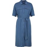 Eira - Jerseyjurk - Blauw - Modal/Polyester Mix - Korte Mouwen