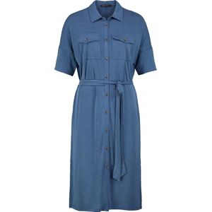 Eira - Jerseyjurk - Blauw - Modal/Polyester Mix - Korte Mouwen