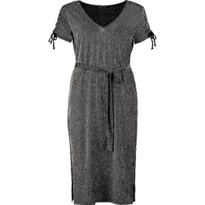 Expresso - Fiona - Jurk - Zwart en Zand - Polyester Mix