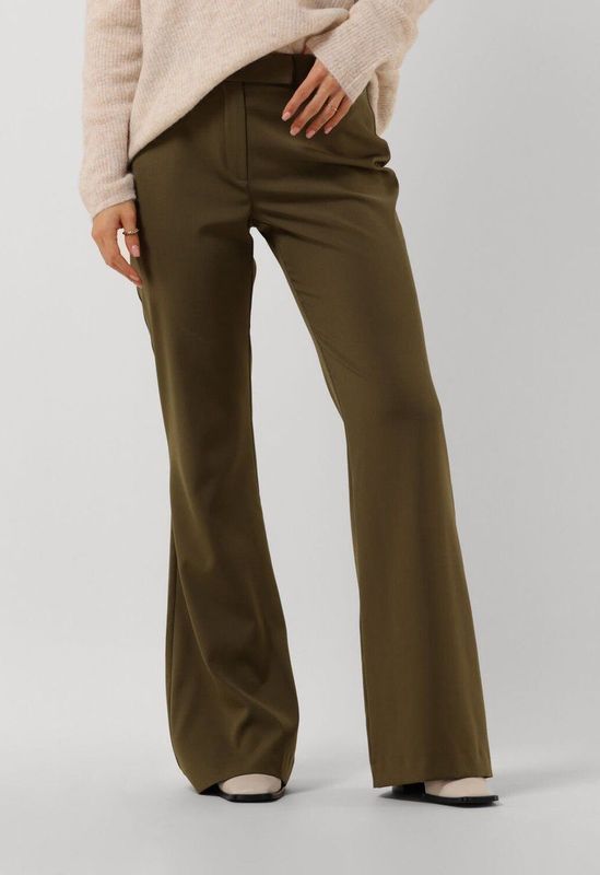 Ibana - Perrie Wijde Broek - Donkergroen - Polyester