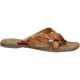 Lazamani - Ava Leren Dames Slippers Tan