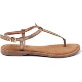 Lazamani - Clara Leren Dames Sandalen Copper