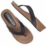 Lazamani  Slippers Dames  Zwart  Leer