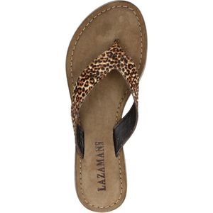 Lazamani Dames slippers Teenslippers - cognac