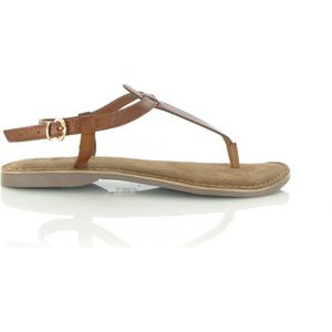 Lazamani - Iris Leren Dames Sandalen Tan