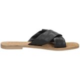 Lazamani  Slippers Dames  Zwart  Leer