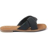 Lazamani  Slippers Dames  Zwart  Leer