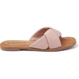 Lazamani Dames Slippers 33.505 Peach | Roze | Leer | Maat 38 | LA33505peach