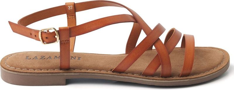 Lazamani - 75.527 - Sandaal - Tan - Leer/Suède/Rubber
