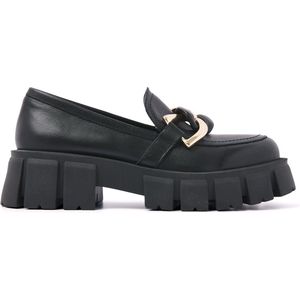 Lazamani  Loafers Dames  Zwart  Leer