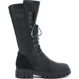 Lazamani - Veterboots - Zwart - Leer/Suède - Met Ritssluiting