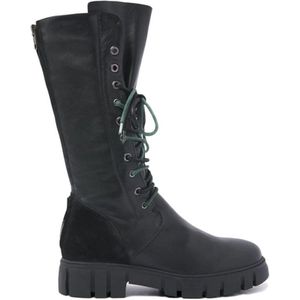 Lazamani - Veterboots - Zwart - Leer/Suède - Met Ritssluiting