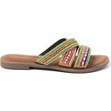 Lazamani  Slippers Dames  Multi  Leer