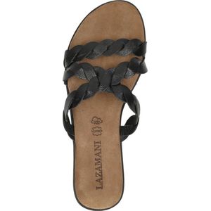 Lazamani - Eden Leren Dames Slippers Black