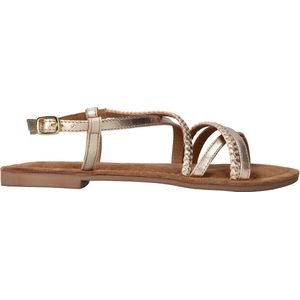Lazamani Zoe Leren Dames Sandalen Gold
