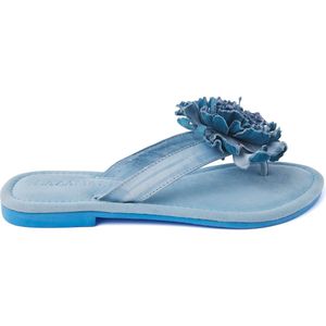 Lazamani  Slippers Dames  Blauw  Leer