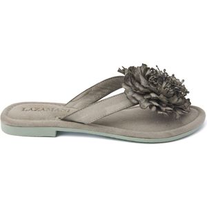 Lazamani  Slippers Dames  Groen  Leer