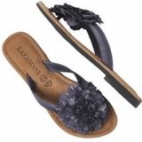 Lazamani  Slippers Dames  Zwart  Leer