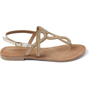 Lazamani  Sandalen Dames  Goud  Leer