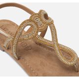 Lazamani - Emily Leren Dames Sandalen Silver