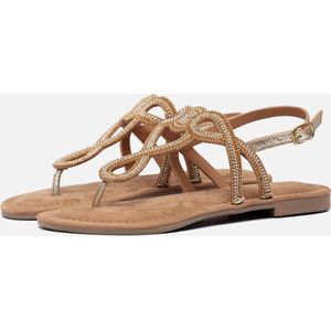 Lazamani - Emily Leren Dames Sandalen Silver