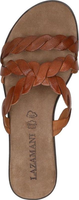 Lazamani - 75.384 - Slippers - Tan - Leer
