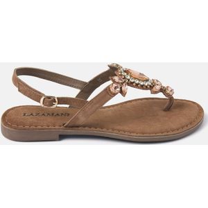 Lazamani  Sandalen Dames  Taupe  Suède