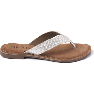 Lazamani Dames Slippers 75.806 Silver Maat 44