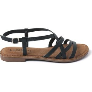 Lazamani - Lucy Leren Dames Sandalen Black