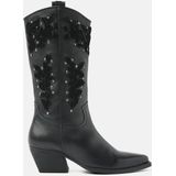 Lazamani Women 85.616 Velvet Pattern Black-Schoenmaat 36