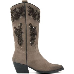 Lazamani Cowboylaarzen velvet taupe Suede