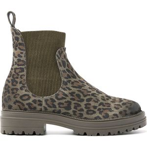 Lazamani  Chelsea boots Dames Leopard  Bruin  Suède