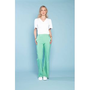 TQ-Amsterdam - Flared Regular Waist Broek - Mintgroen