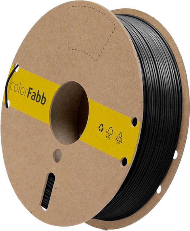 colorFabb - LW-PLA-HT - 3D Print Filament - Zwart - 750Gr