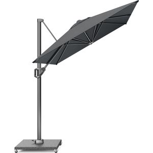 Platinum Sun & Shade – Zweefparasol – Voyager T¹ - 300x200cm – Antraciet – Kantelbaar – 360° Draaibaar – 96% UV protectie