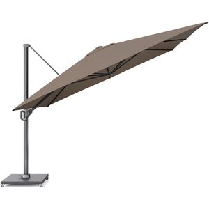 Platinum Sun & Shade – Zweefparasol – Challenger T¹ - 350x350 cm – Havana – Kantelbaar – 360° Draaibaar – 98% UV protectie
