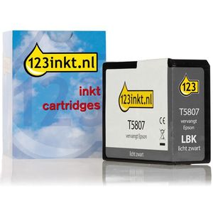 Epson T5807 inktcartridge licht zwart (123inkt huismerk)