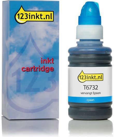 Inktfles - Cyaan - 100 ml - Voor Epson
