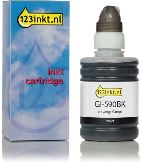 Inktfles - Zwart - 140 ml - 123inkt Huismerk
