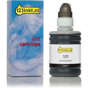 123inkt huismerk - Epson 101 - Inktfles - Zwart - 127 ml
