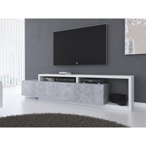 Meubella TV-Meubel Bello - Beton - Wit - 219 cm