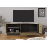 TV-Meubel Ashley - Eiken - Grijs - 138 cm