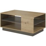 Meubella Salontafel Ashley - Eiken - Grijs - 100 cm